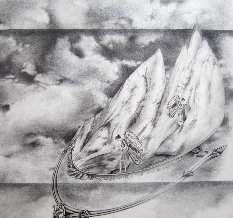 Vainness 2015, 56x75cm, pencil and graphite on paper;. Detail