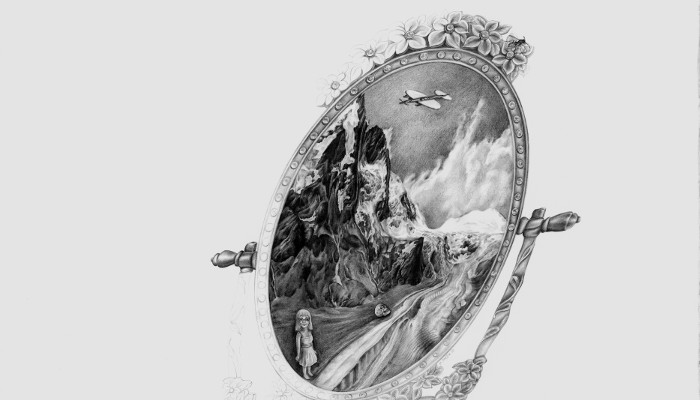 Alps 2011, 56x76.5cm, pencil on paper