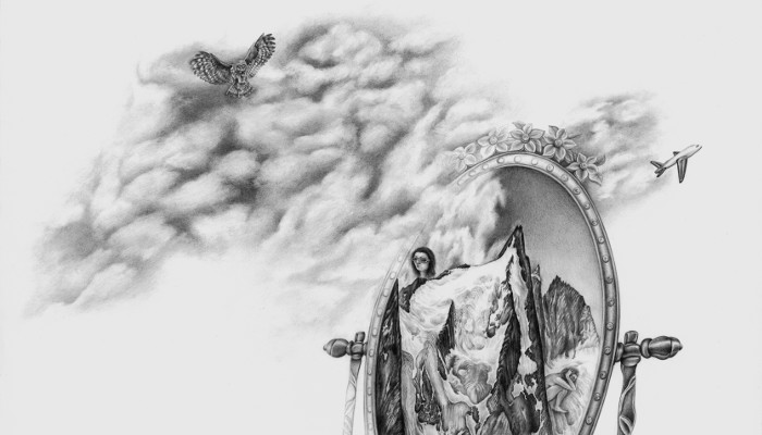 Le Spectateur 2013, 56x77cm, pencil on paper