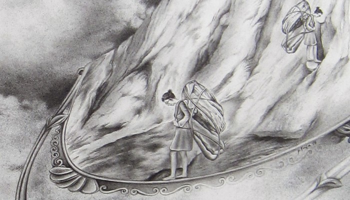 Vainness 2015, 56x75cm, pencil and graphite on paper