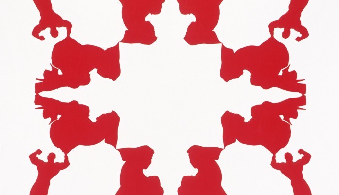 No, she's not heavy for me 2000, 170x170cm, acrylic on canvas