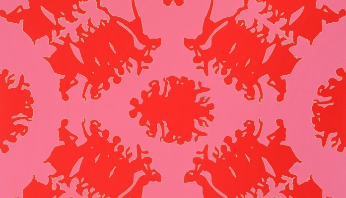 Untitled 2000, 170x170cm, acrylic, felt pen on canvas