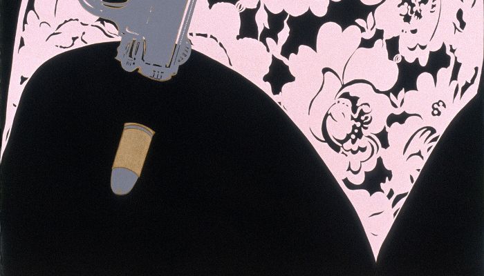 Deadly lace No4 2002, 120x120cm, acrylic, mixed media on canvas