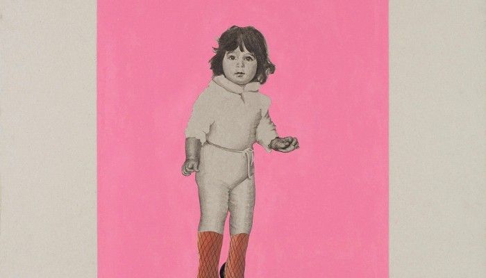 Me grown up 2006, 75x104cm, pencil, enamel paint on cardboard