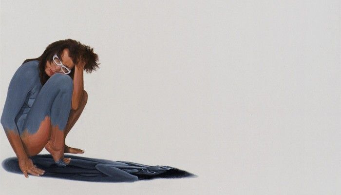 Monologue 2007, 75x105cm, enamel paint on cardboard