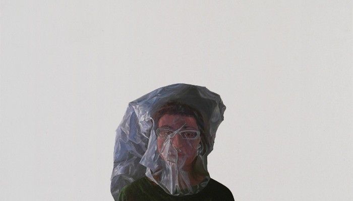 Panicfree 2009, 99.5x70cm, enamel paint on cardboard