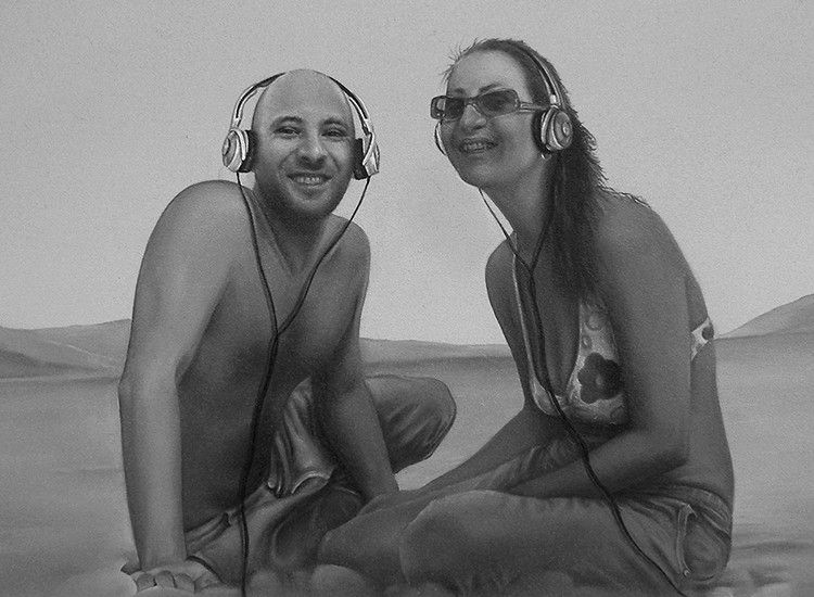 Love is the Land of Paradox 2015, 204x58cm, oil on paper.Detail