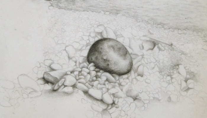 the land#1 2011, 13x21cm, pencil on paper