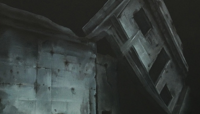 Ruines #1 2015, 40x40cm, oil on wood