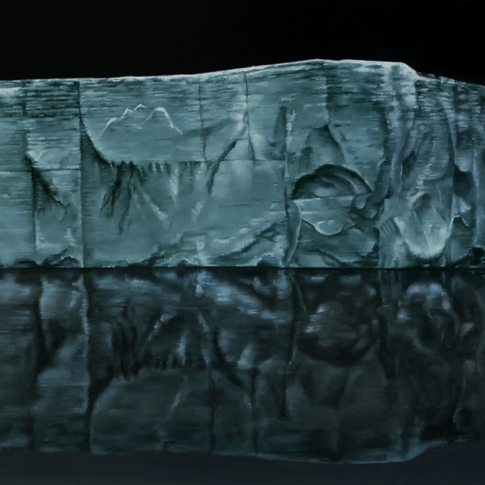 Scar tissue 2019, 55x30cm, oil on wood