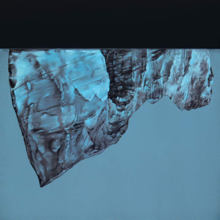 Underwater #1 2020, 40x40cm,  oil on wood