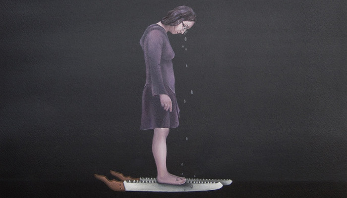 Morning exercise 2013, 50x57cm, oil on paper