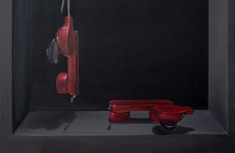 Naturaleza muerta con una sección 2014, 57x49cm, oil on paper