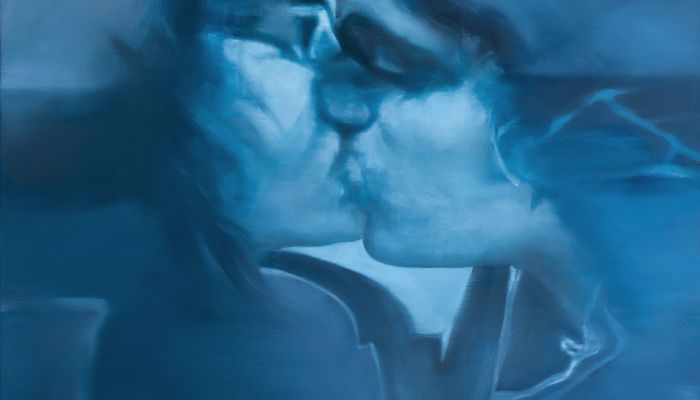 Mouth to mouth 2022, 50x50cm, oil on wood