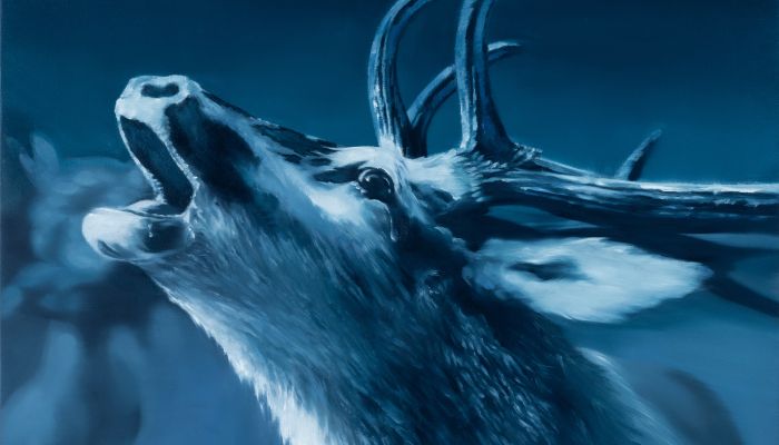 The scream 2023, 40x40cm, oil on wood