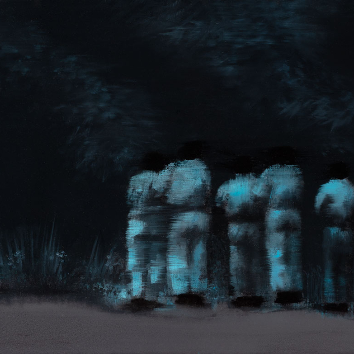 Till death comes #2 2020, 18x47cm, oil on wood