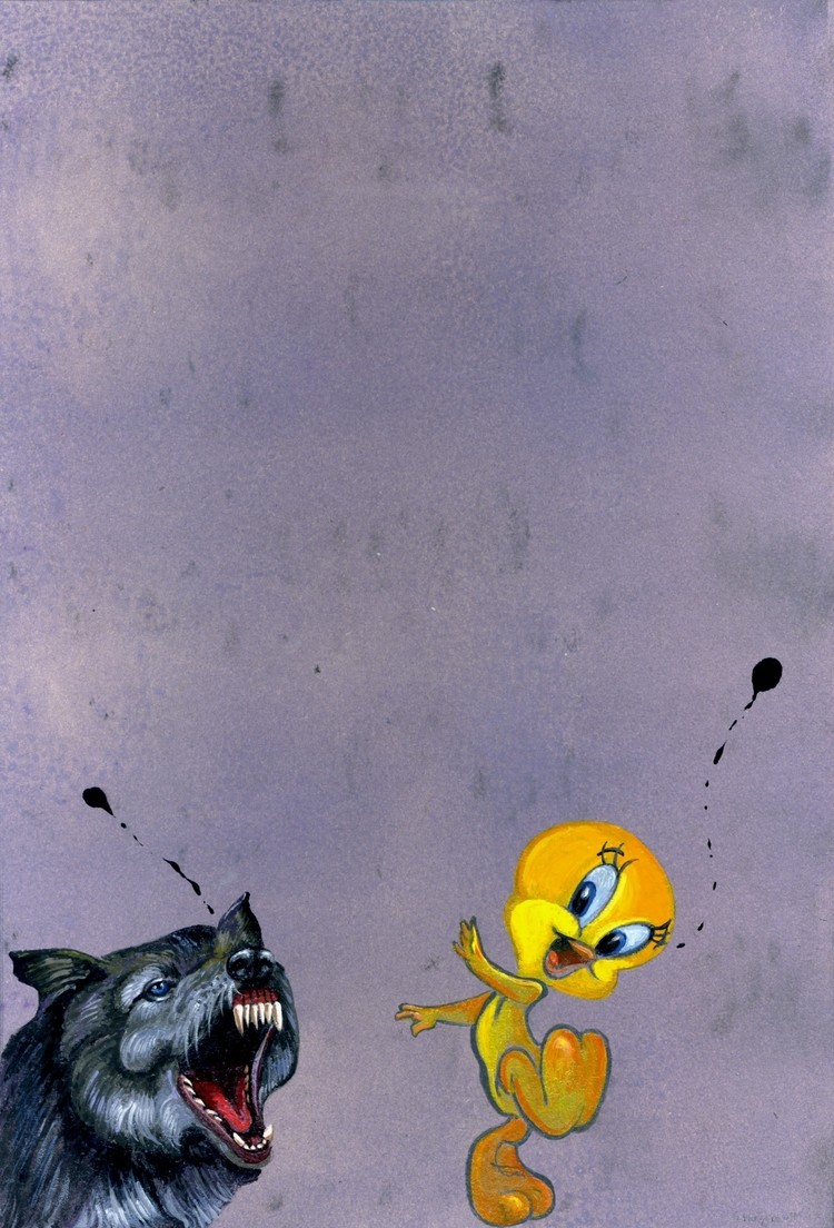 18 2009, 21x30cm, acrylic, enamel paint on cardboard