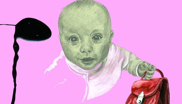 07 2006, 23.9x37.1cm, acrylic, pencil, enamel paint on cardboard