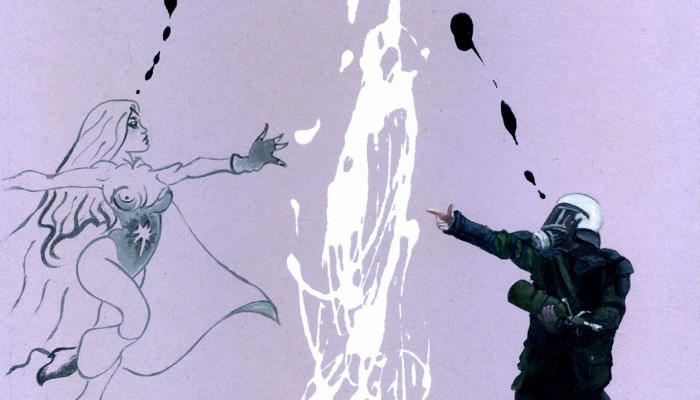 12 2009, 21x30cm, acrylic, enamel paint on cardboard